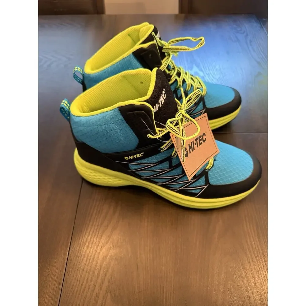 HI-TEC Demolisher Mid Men's Athletic Shoes Synthetic Black/Blue/Yellow 9.5